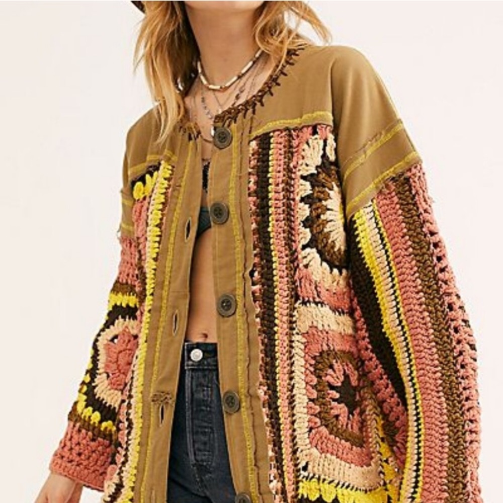 🌟1 LEFT🌟Free People Bohemian Sweater Jacket - Picture 3 of 8